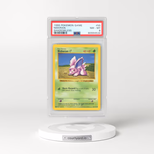1999 Base Set #55 Nidoran ♂ - Shadowless (PSA 8 NM-MT)