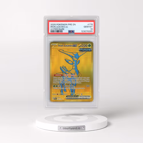2025 Pokémon Pre EN-Prismatic Evolutions #176 Iron Leaves EX - Holo Hyper Rare (PSA 10 GEM MINT)