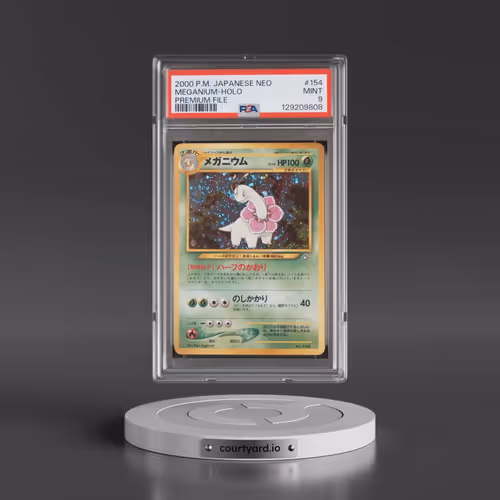 2000 Pokémon Neo #154 Meganium - Holo Premium File (PSA 9 MINT)