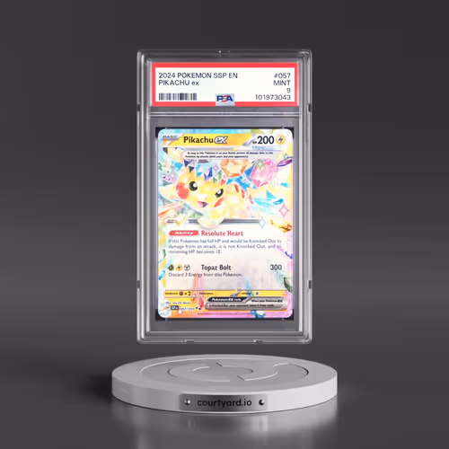 2024 Pokémon Ssp EN-Surging Sparks #057 Pikachu EX - Holo (PSA 9 MINT)
