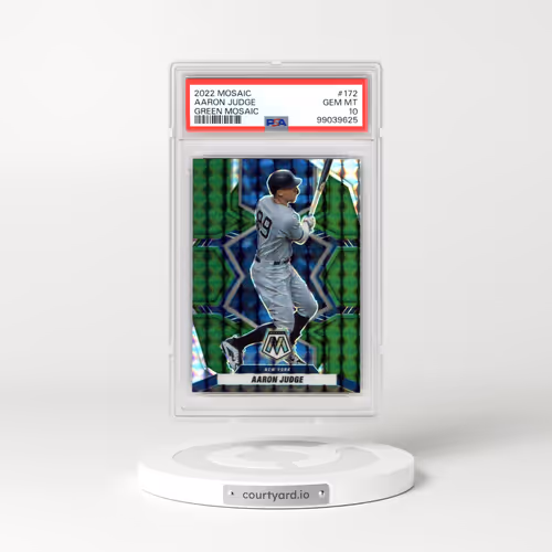 2022 Panini Mosaic #172 Aaron Judge - Green Mosaic (PSA 10 GEM MINT)