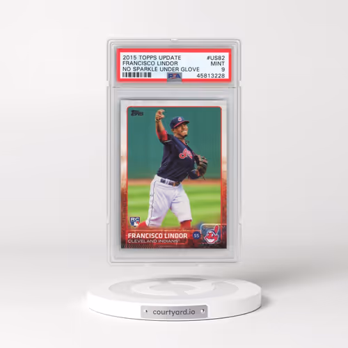 2015 Topps Update #US82 Francisco Lindor - No Sparkle Under Glove (PSA 9 MINT)