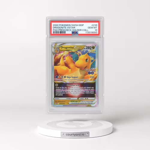 2022 Pokémon Swsh Black Star Promo #236 Dragonite Vstar - Pokemon Go Premier Deck Holder Collection (PSA 10 GEM MINT)