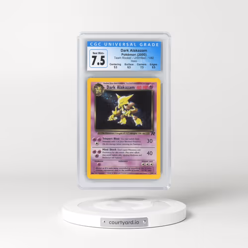 1999 Team Rocket #1/82 Dark Alakazam - Holo (CGC 7.5 NM+)