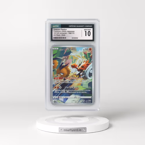2022 VSTAR Universe #188/172 Galarian Zapdos - Art Rare (CGC 10 GEM MINT)