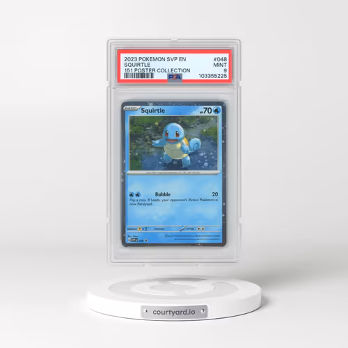 2023 Pokémon Svp EN-SV Black Star Promo #048 Squirtle - 151 Poster Collection (PSA 9 MINT)