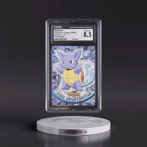 1999 Series 1 (Oval Nintendo Seal) #8 Wartortle - First Print (Blue Topps Logo) (CGC 8.5 NM-MT+)