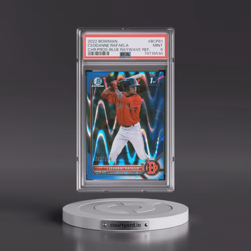 2022 Bowman Chrome Prospects #BCP61 Ceddanne Rafaela - Blue Raywave Refractor (PSA 9 MINT)