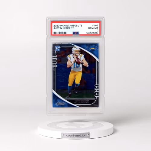 2020 Panini Absolute #167 Justin Herbert (PSA 10 GEM MINT)
