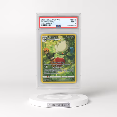 2022 Pokémon Sword & Shield Lost Origin #TG02 Roserade - Full Art (PSA 9 MINT)