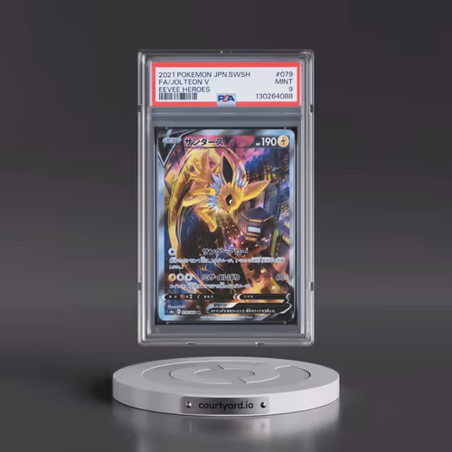 2021 Pokémon Sword & Shield Eevee Heroes #079 Jolteon V - Holo Full Art (PSA 9 MINT)