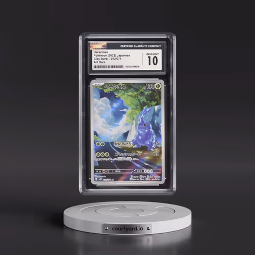 2023 Pokémon Sv2d-Clay Burst #072 Heracross - Art Rare (CGC 10 GEM MINT)