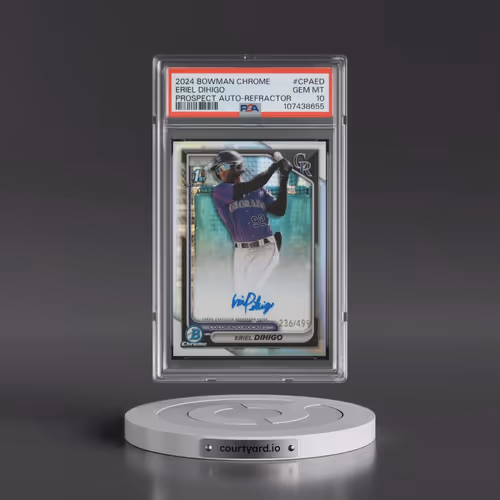 2024 Bowman Chrome Prospect Autographs #CPAED Eriel Dihigo - Refractor (PSA 10 GEM MINT)