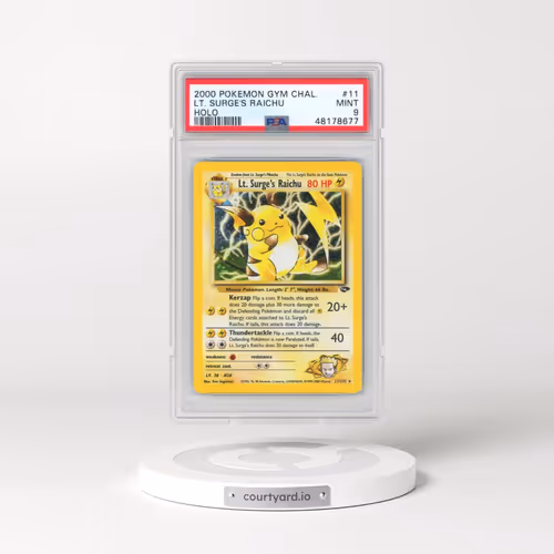 2000 Pokémon Gym Challenge #11 LT. Surge's Raichu - Holo (PSA 9 MINT)