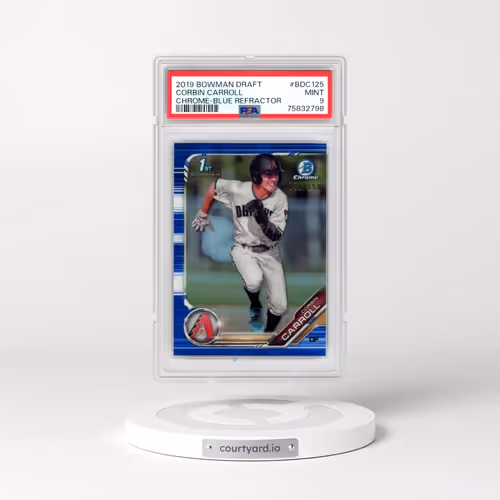 2019 Bowman Draft #BDC125 Corbin Carroll - Chrome-Blue Refractor (PSA 9 MINT)