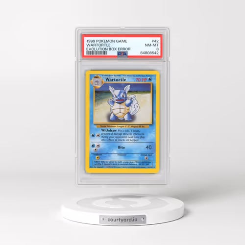 1999 Pokémon Game #42 Wartortle - Evolution Box Error (PSA 8 NM-MT)