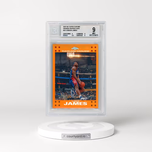 2007 Topps Chrome #23 LeBron James - Orange Refractor (BGS 9 MINT)