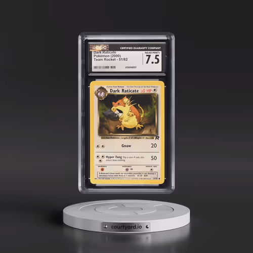 1999 Team Rocket #51/82 Dark Raticate (CGC 7.5 NM+)