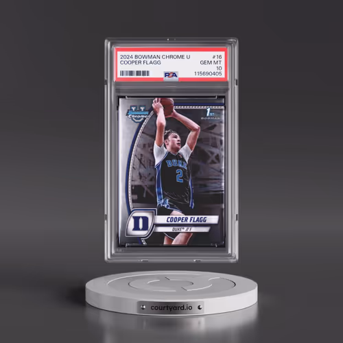 2024 Bowman Chrome University #16 Cooper Flagg (PSA 10 GEM MINT)