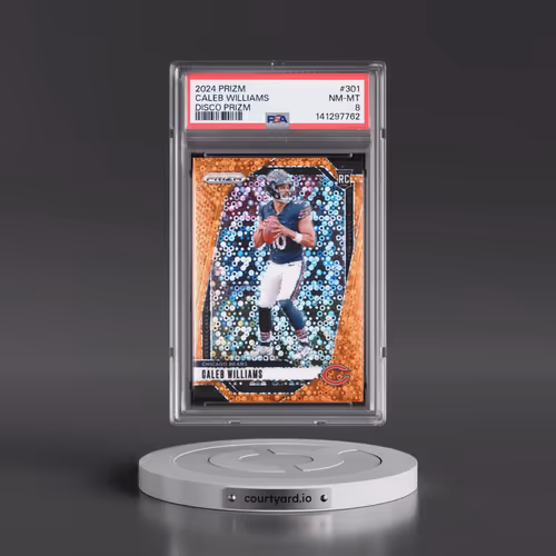 2024 Panini Prizm #301 Caleb Williams - Disco Prizm (PSA 8 NM-MT)