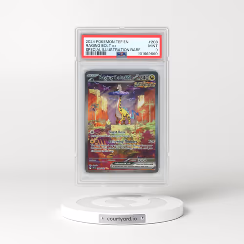 2024 Pokémon Tef EN-Temporal Forces #208 Raging Bolt EX - Holo Special Illustration Rare (PSA 9 MINT)