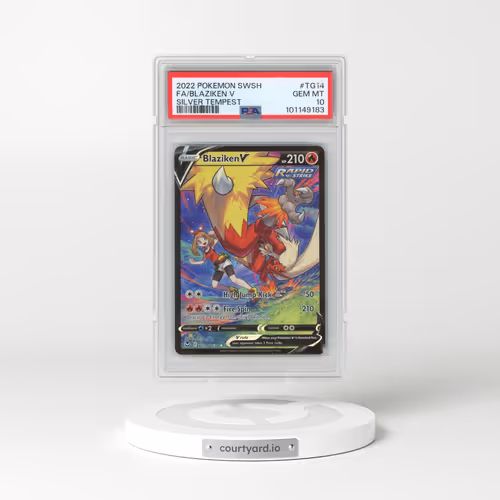 2022 Pokémon Sword & Shield Silver Tempest #TG14 Blaziken V - Holo Full Art (PSA 10 GEM MINT)