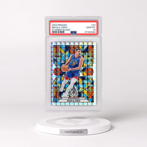 2023 Panini Mosaic Stained Glass #23 Nikola Jokic (PSA 10 GEM MINT)