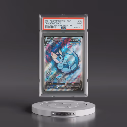 2021 Pokémon Swsh Black Star Promo #181 Vaporeon V - Holo Full Art Vaporeon Vmax Premium Collection