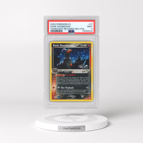 2004 Pokémon EX Team Rocket Returns #37 Dark Houndoom - Reverse Foil (PSA 9 MINT)