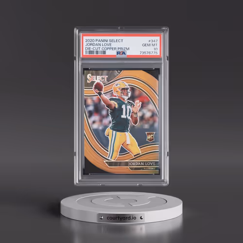2020 Panini Select #347 Jordan Love - Die-Cut Copper Prizm (PSA 10 GEM MINT)
