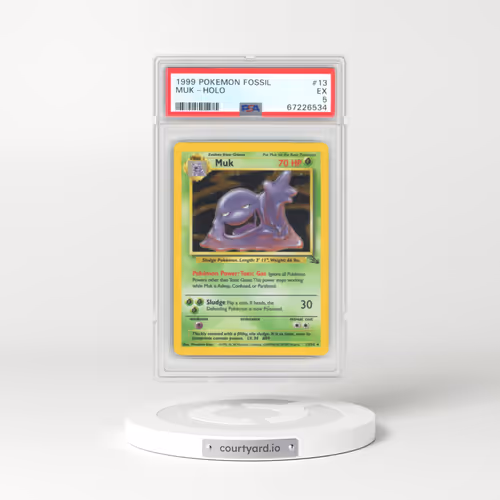 1999 Fossil #13 Muk - Holo (PSA 5 EX)