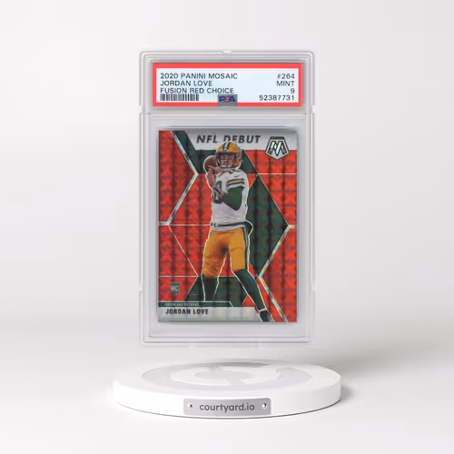 2020 Panini Mosaic #264 Jordan Love - Fusion Red Choice (PSA 9 MINT)