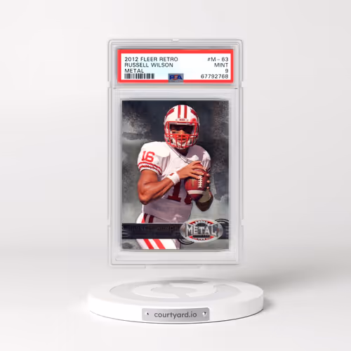 2012 Fleer Retro Metal #M-63 Russell Wilson (PSA 9 MINT)