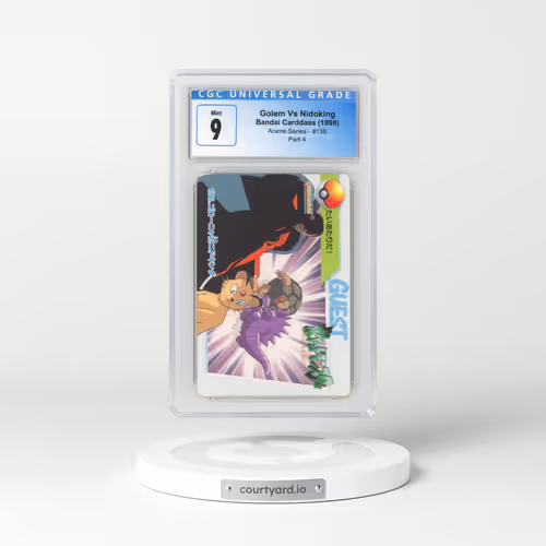 1998 Japanese Bandai Carddass #136 Golem Vs Nidoking - Part 4 (CGC 9 MINT)