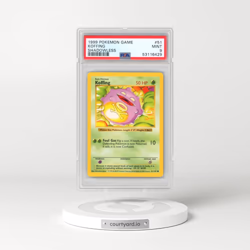 1999 Pokémon Game #51 Koffing - Shadowless (PSA 9 MINT)