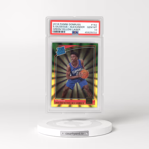 2018 Panini Donruss #162 Shai Gilgeous-Alexander - Green/Yellow Laser (PSA 10 GEM MINT)