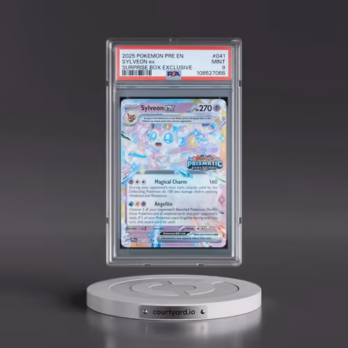 2025 Pokémon Pre EN-Prismatic Evolutions #041 Sylveon EX - Holo Surprise Box Exclusive (PSA 9 MINT)