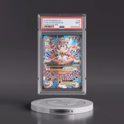 2016 Pokémon XY Fates Collide #118 M Alakazam EX - Holo Full Art (PSA 9 MINT)