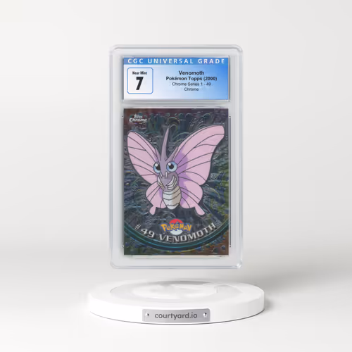 2000 Chrome Series 1 #49 Venomoth - Chrome (Topps Chrome Stamp on Front of Card) (CGC 7 NM)