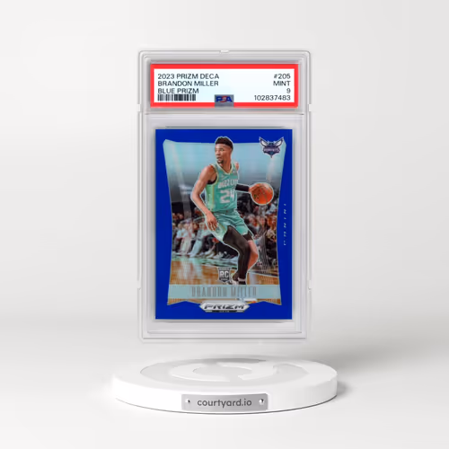 2023 Panini Prizm Deca #205 Brandon Miller - Blue Prizm (PSA 9 MINT)