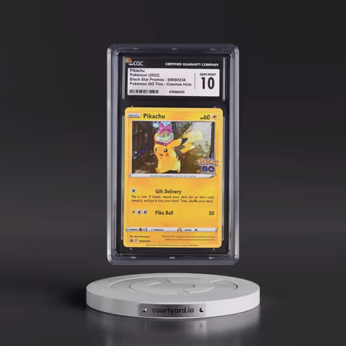 2017 Black Star Promos - Sword & Shield #SWSH234 Pikachu - Pokémon GO Tins Cosmos Holo (CGC 10 GEM M
