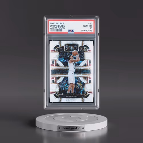 2023 Panini Select #67 Emoni Bates - White Disco (PSA 10 GEM MINT)