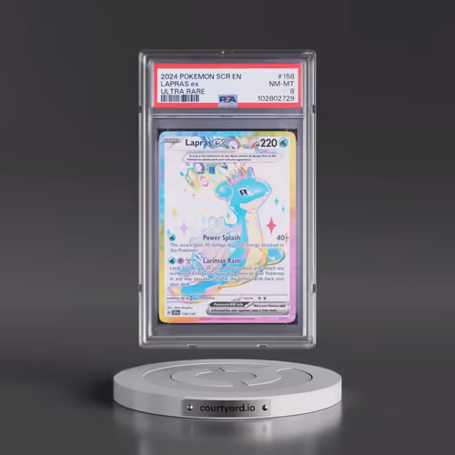 2024 Pokémon Scr EN-Stellar Crown #158 Lapras EX - Holo Ultra Rare (PSA 8 NM-MT)