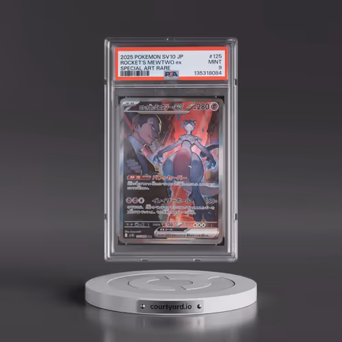 2025 Pokémon SV10-Glory of Team Rocket #125 Team Rocket's Mewtwo EX - Holo Special Art Rare (PSA 9 M
