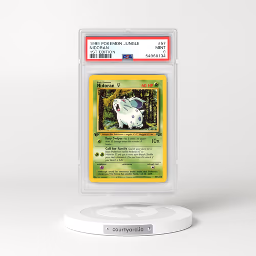 1999 Pokémon Jungle #57 Nidoran - 1st Edition (PSA 9 MINT)