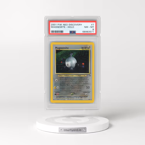 2001 Pokémon Neo Discovery #7 Magnemite - Holo (PSA 8 NM-MT)