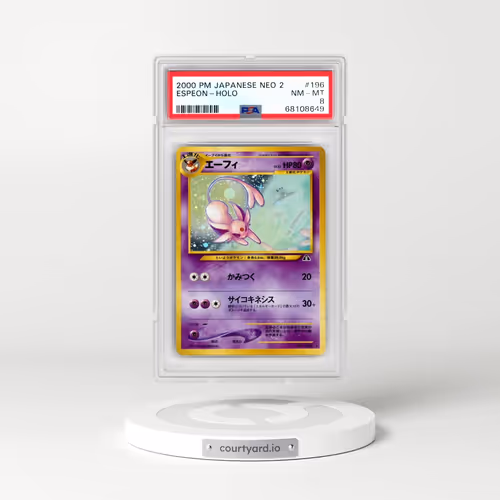 2000 Pokémon Neo 2 #196 Espeon - Holo (PSA 8 NM-MT)