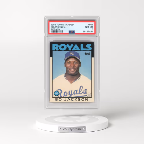 1986 Topps Traded Tiffany #50T Bo Jackson (PSA 8 NM-MT)