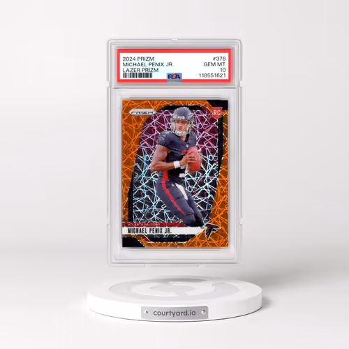 2024 Panini Prizm #378 Michael Penix Jr. - Lazer Prizm (PSA 10 GEM MINT)