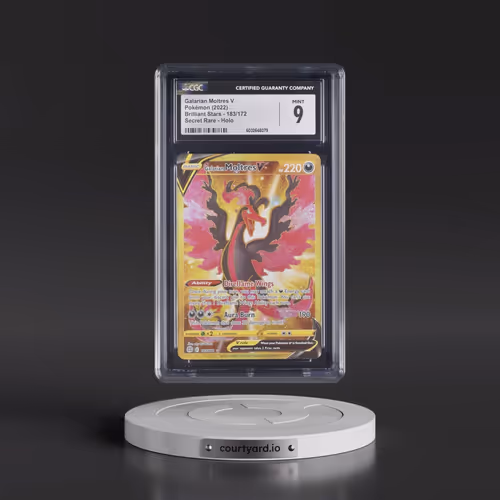 2022 Brilliant Stars #183/172 Galarian Moltres V - Secret Rare Holo (CGC 9 MINT)